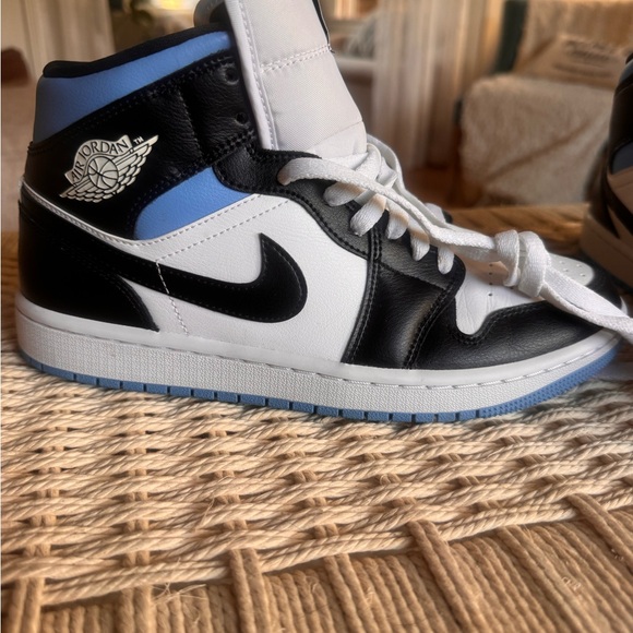 Jordan Other - Jordan High-Top Sneakers - White/Black/Light Blue